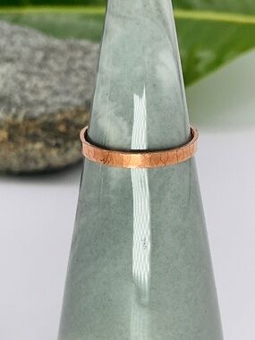 Raw Copper Ring Size 5 Band Jewelry Minimal Hammered Solid Handcrafted Made USA